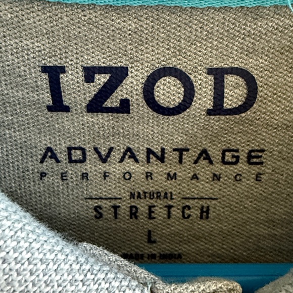 IZOD Light Gray Polo Shirt for Men - Picture 2 of 5